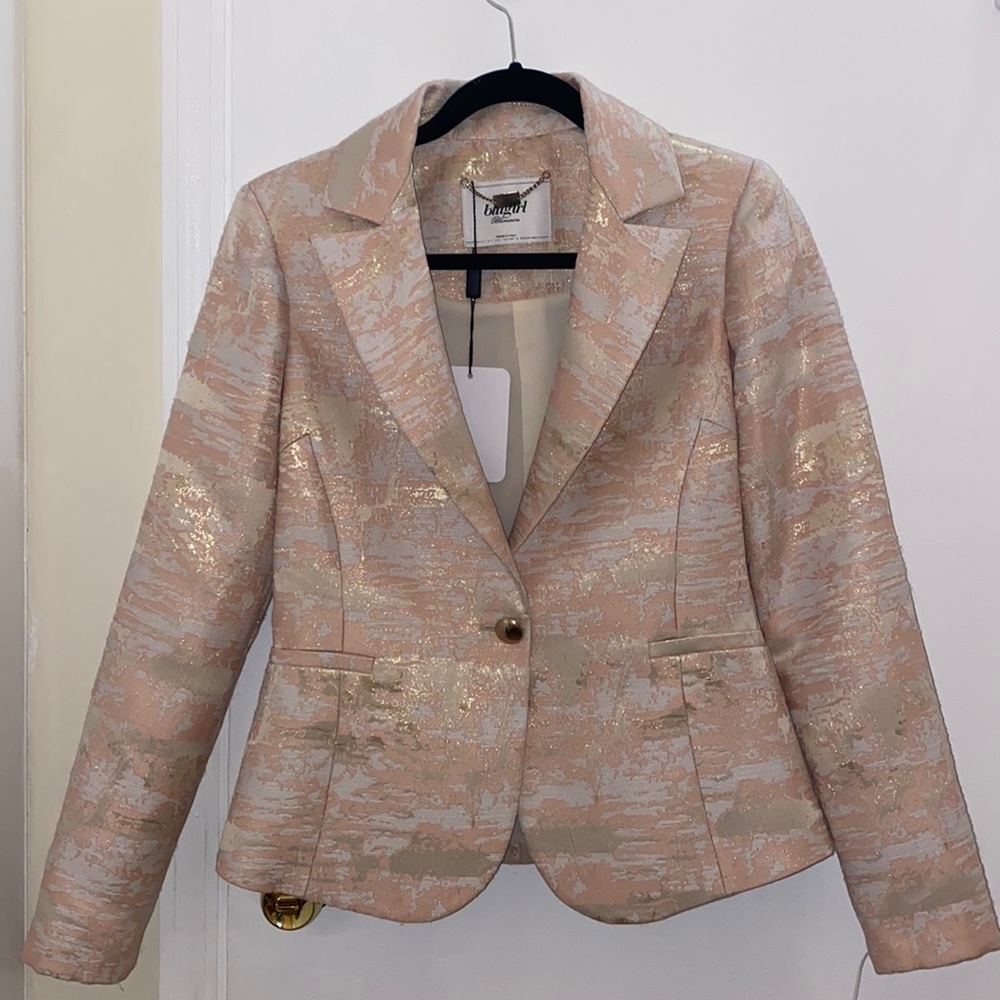 Blugirl by Blumarine blazer. Multicolored (pink/peach, hints of gold). EU 40